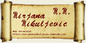 Mirjana Mikuljević vizit kartica